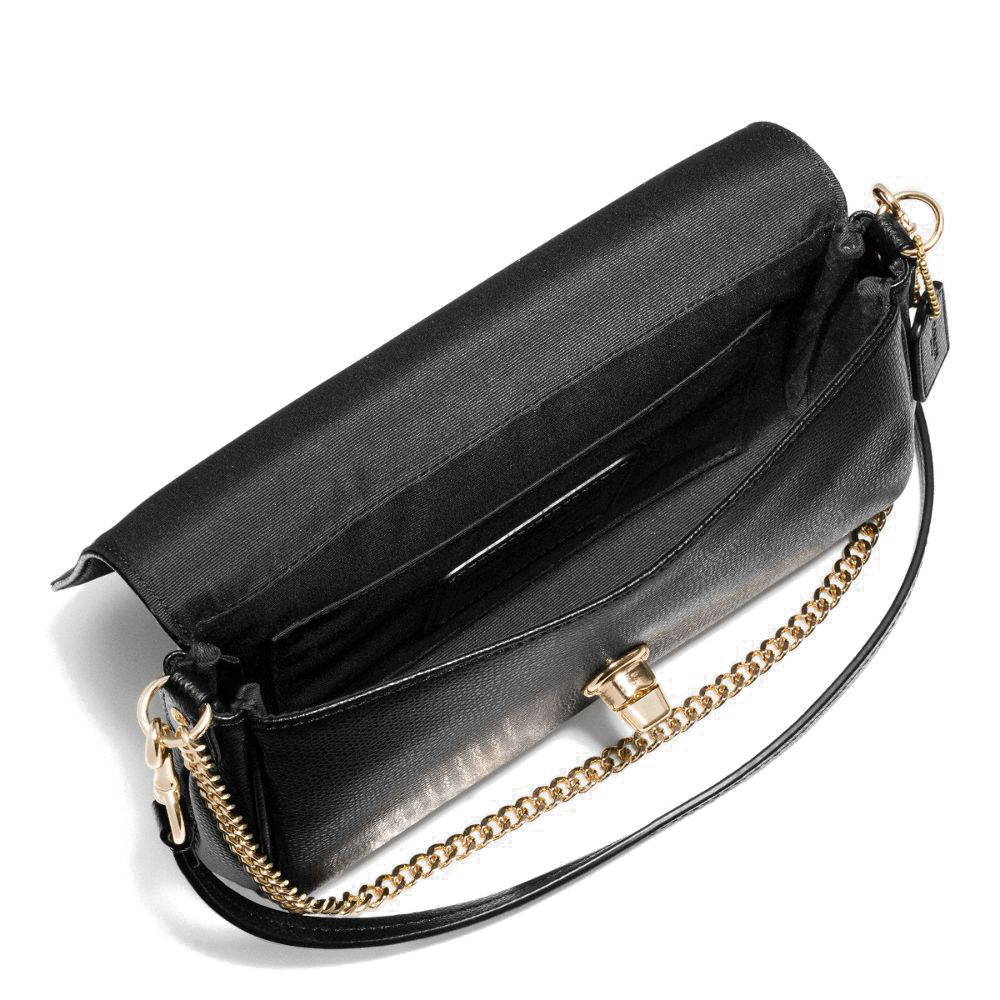Coach Crossgrain Leather Mini Ruby Crossbody Bag Black # F34604